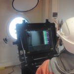 Onboard we have portable computers attached to the SPI camera. We use it to get a live image from the seafloor, to see if the sampling is going correctly. 